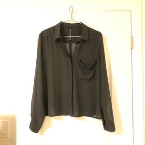 W118 Walter baker sheer black blouse